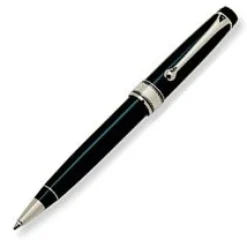 Aurora Ballpoint<Optima Resin Black w/ Chrome Plated Trim Ballpoint