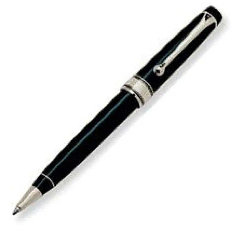 Aurora Ballpoint<Optima Resin Black w/ Chrome Plated Trim Ballpoint