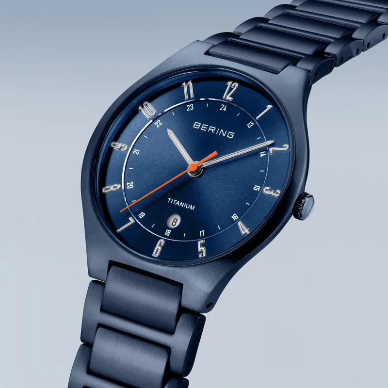 Bering Men's Watches<Mens Watch | Titanium | Matte Blue | 11739797 | Altman Luggage