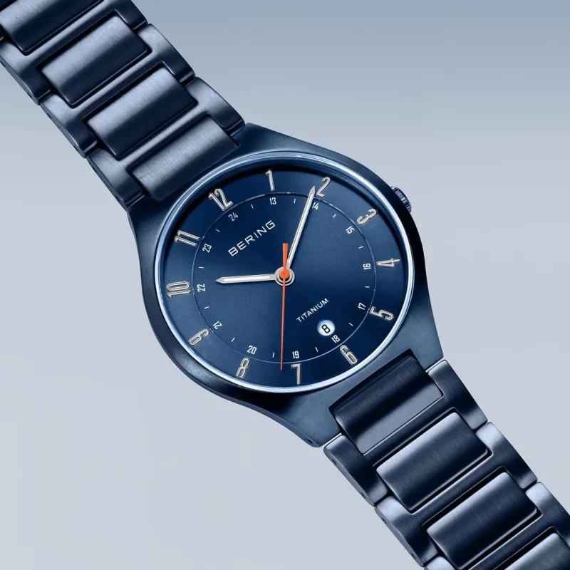 Bering Men's Watches<Mens Watch | Titanium | Matte Blue | 11739797 | Altman Luggage
