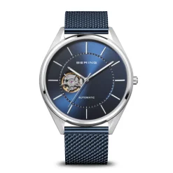 Bering Men's Watches<Mens Watch Automatic polished brushed silver Blue Dial 16743307