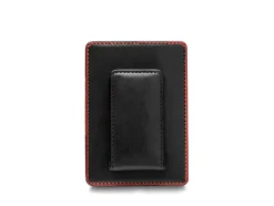 Bosca Men's Wallets<Deluxe Front Pocket Wallet Montreal Black and Amber Leather