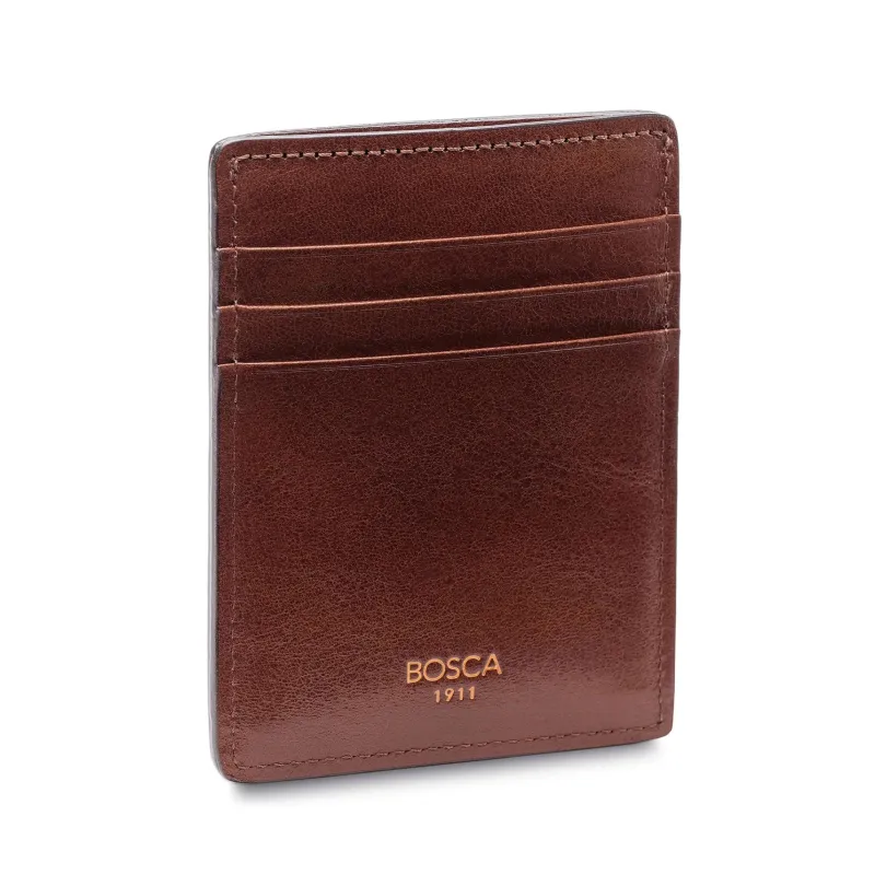 Bosca Men's Wallets<Deluxe Front Pocket Wallet Old Leather Dark Brown