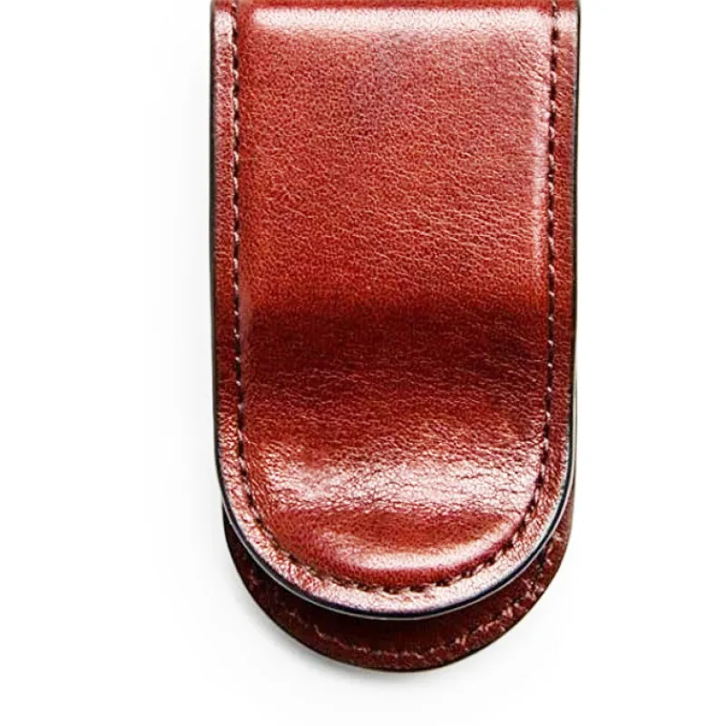 Bosca Money Clip<Leather Covered Money Clip Amber | Altman Luggage | Wallet Sale