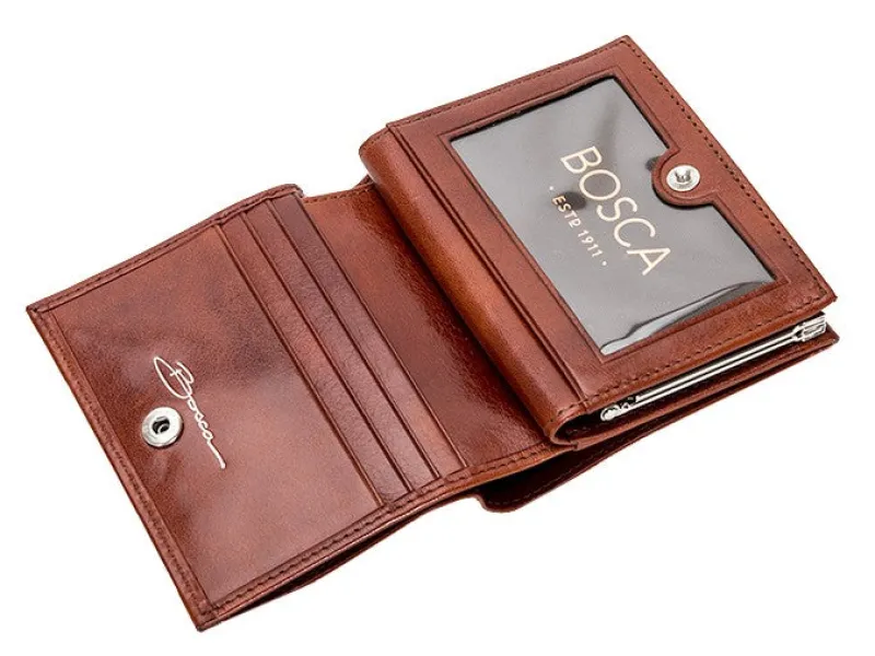 Bosca Women's Wallets<Old Leather Petite French Purse Amber