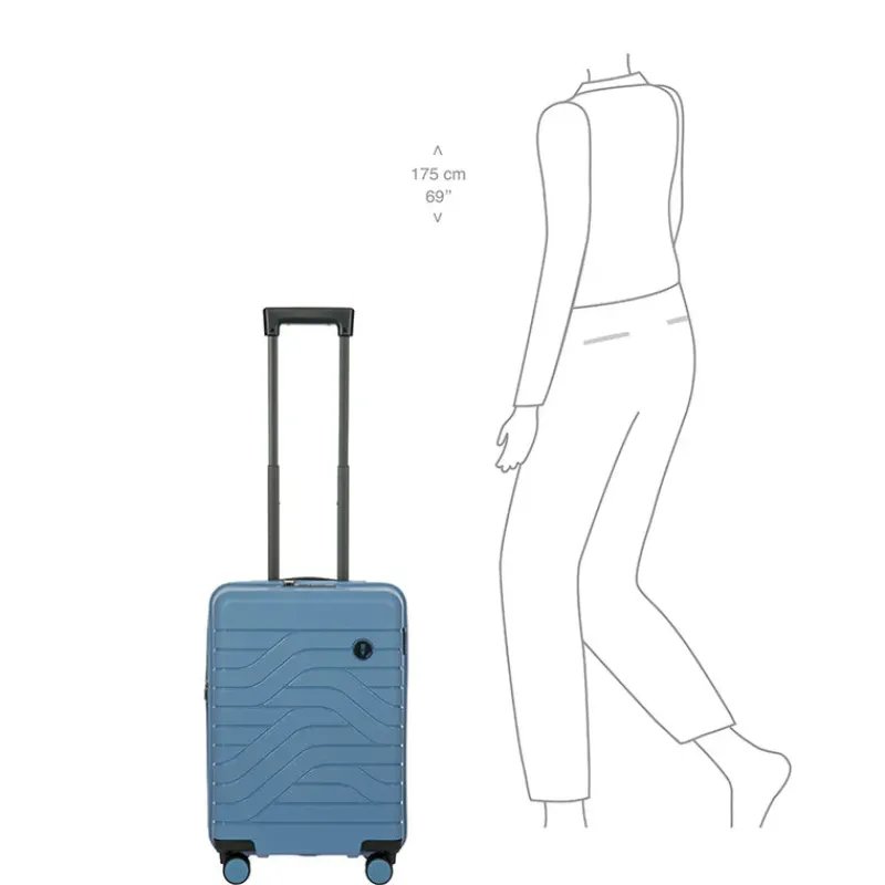 Bric's Carry-on Luggage<B/Y Ulisse 21" Expandable Spinner Grey Blue