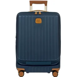 Bric's Carry-on Luggage<Brics Capri 21 Spinner With Pocket Expandable On Sale Matte Blue