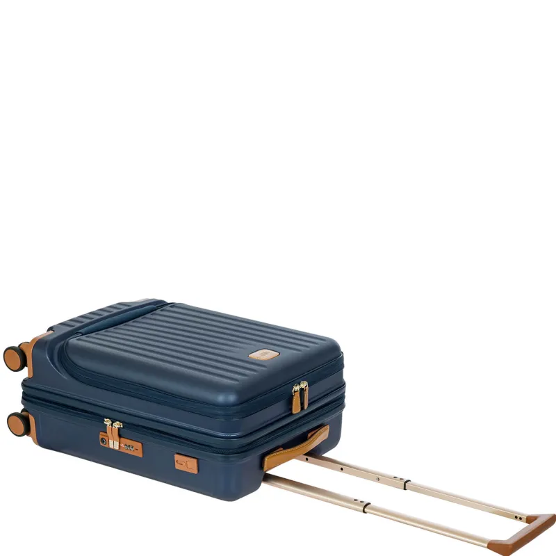 Bric's Carry-on Luggage<Brics Capri 21 Spinner With Pocket Expandable On Sale Matte Blue