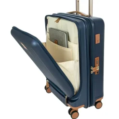 Bric's Carry-on Luggage<Brics Capri 21 Spinner With Pocket Expandable On Sale Matte Blue