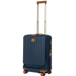 Bric's Carry-on Luggage<Brics Capri 21 Spinner With Pocket Expandable On Sale Matte Blue