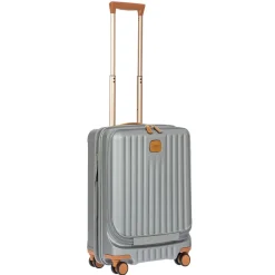 Bric's Carry-on Luggage<Brics Capri 21 Spinner With Pocket Expandable On Sale Silver Shine