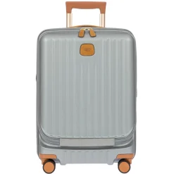 Bric's Carry-on Luggage<Brics Capri 21 Spinner With Pocket Expandable On Sale Silver Shine