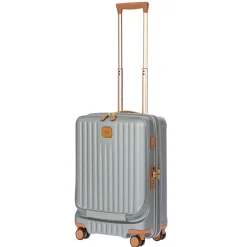 Bric's Carry-on Luggage<Brics Capri 21 Spinner With Pocket Expandable On Sale Silver Shine