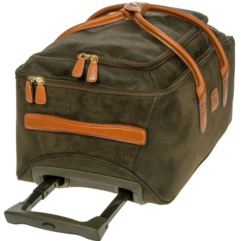 Bric's Carry-on Luggage<LIFE 21" CARRY-ON ROLLING DUFFLE BAG - OLIVE OR BLACK Olive with Olive Lining