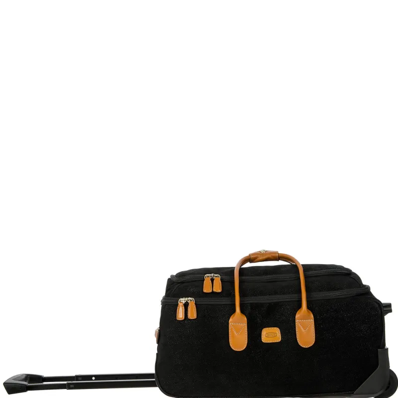 Bric's Carry-on Luggage<LIFE 21" CARRY-ON ROLLING DUFFLE BAG - OLIVE OR BLACK Olive with Olive Lining