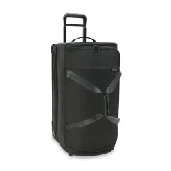 Briggs & Riley Wheeled Duffels|Checked<Briggs and Riley Baseline BLUWD127 Medium Two Wheel Duffle | Altman Luggage Black