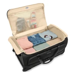 Briggs & Riley Wheeled Duffels|Checked<Briggs and Riley Baseline BLUWD129 Large 2 Wheel Duffle Black