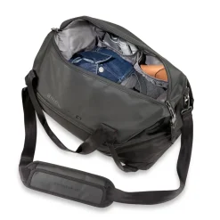 Briggs & Riley Checked|Carry-on Luggage<Briggs and Riley ZDX Cargo Satchel | Altman Luggage Black