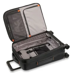 Briggs & Riley Checked|Carry-on Luggage<Briggs and Riley ZDX Domestic Carry on Expandable Spinner Black