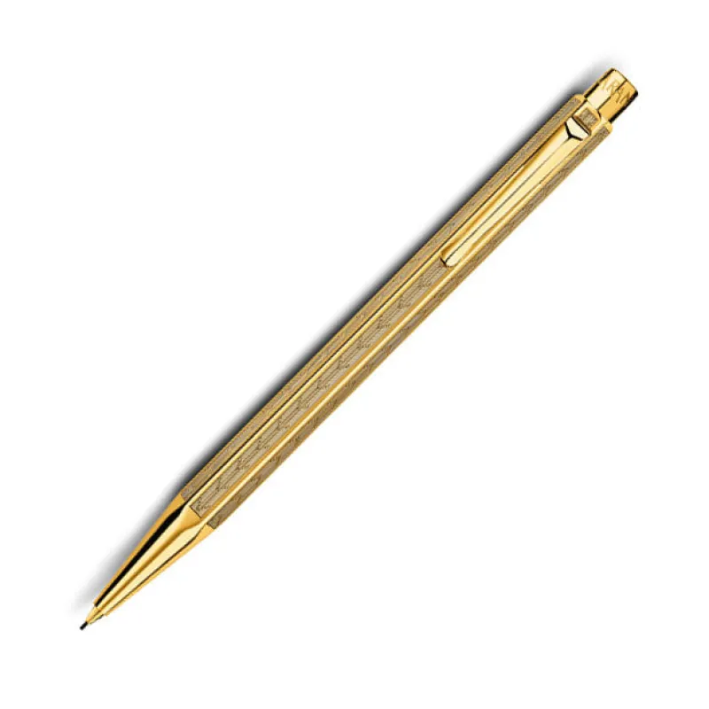 Caran D'Ache Pencils<Caran D' Ache | Caran D' Ache Ecridor Chevron Gold Pencil | Pen Sale