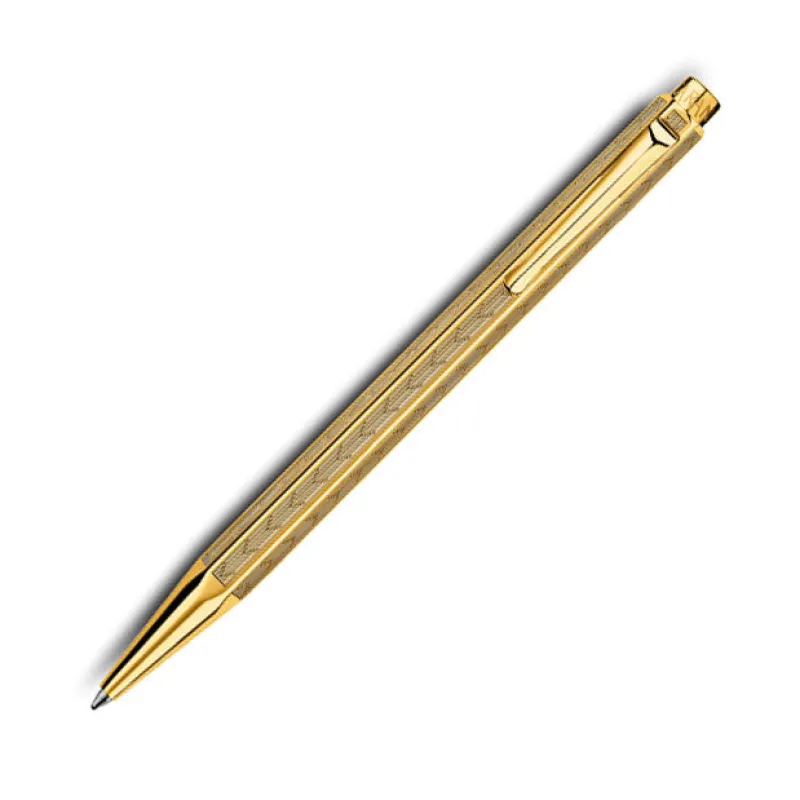 Caran D'Ache Ballpoint<Caran D' Ache | Caran D' Ache Ecridor Chevron Gold Ballpoint Pen | Pen Sale