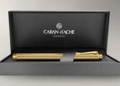 Caran D'Ache Rollerball|Felt Tip<Caran D' Ache | Caran D' Ache Ecridor Chevron Gold Rollerball Pen | Pen Sale