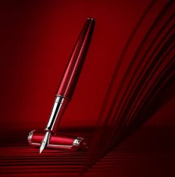 Caran D'Ache Fountain<Caran D Ache Leman Carmine Red Fountain Pen | Altman Luggage Sale