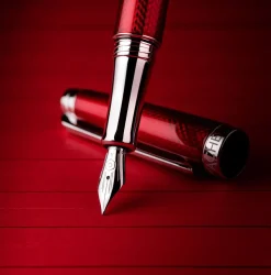 Caran D'Ache Fountain<Caran D Ache Leman Carmine Red Fountain Pen | Altman Luggage Sale