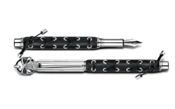 Caran D'Ache Limited Edition|Fountain<Caran d Ache Varius Ebony Silver Plated Rhodium Coated Fountain Pen