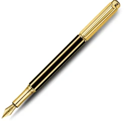 Caran D'Ache Fountain<Caran dAche Varius China Black Gold Plated Fountain Pen Sale China Black GT