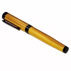 Conklin Fountain<Herringbone Fountain Pen Yellow and Black | Altman Luggage