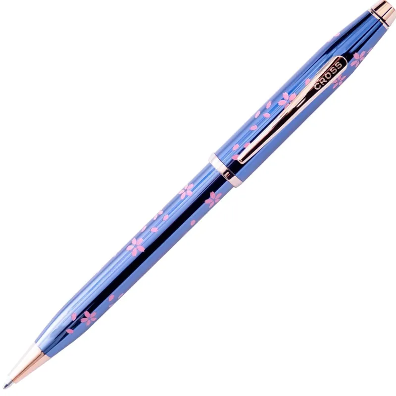 Cross Ballpoint<Century II Special Edition Cherry Blossom Translucent Blue Lacqu