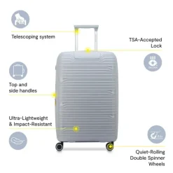 Delsey Checked<Dune Medium Expandable Spinner