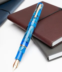 Delta Fountain<Duna Oasis Blue Fountain Pen 14k Nib | Altman Luggage