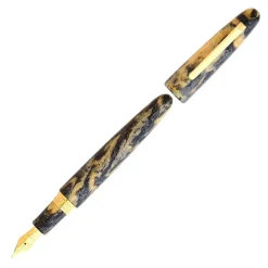 Esterbrook Fountain<Estie Gold Rush Prospector Black Oversize Gold Trim Fountai