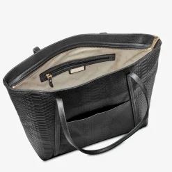 GiGi New York Business Cases|Carry-on Luggage<JESSICA ZIPPER TOTE Embossed Python Leather