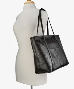 GiGi New York Business Cases|Carry-on Luggage<JESSICA ZIPPER TOTE Embossed Python Leather