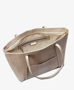GiGi New York Business Cases|Carry-on Luggage<JESSICA ZIPPER TOTE Embossed Python Leather
