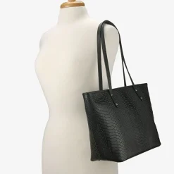 GiGi New York Business Cases|Carry-on Luggage<ZIP TAYLOR TOTE Embossed Python Leather