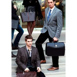 Jack Georges Portfolios|Laptop Sleeves<| Elements Classic Leather Briefbag | Altman Luggage