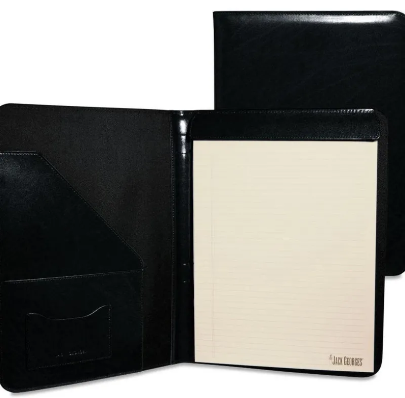 Jack Georges Portfolios|Attaches & Briefcases<| Elements Collection Letter Size Writing Pad Holder| Altman Luggage Black