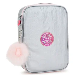 Kipling Pen Storage<100 Pens Case Metallic Ice Silver | Altman Luggage