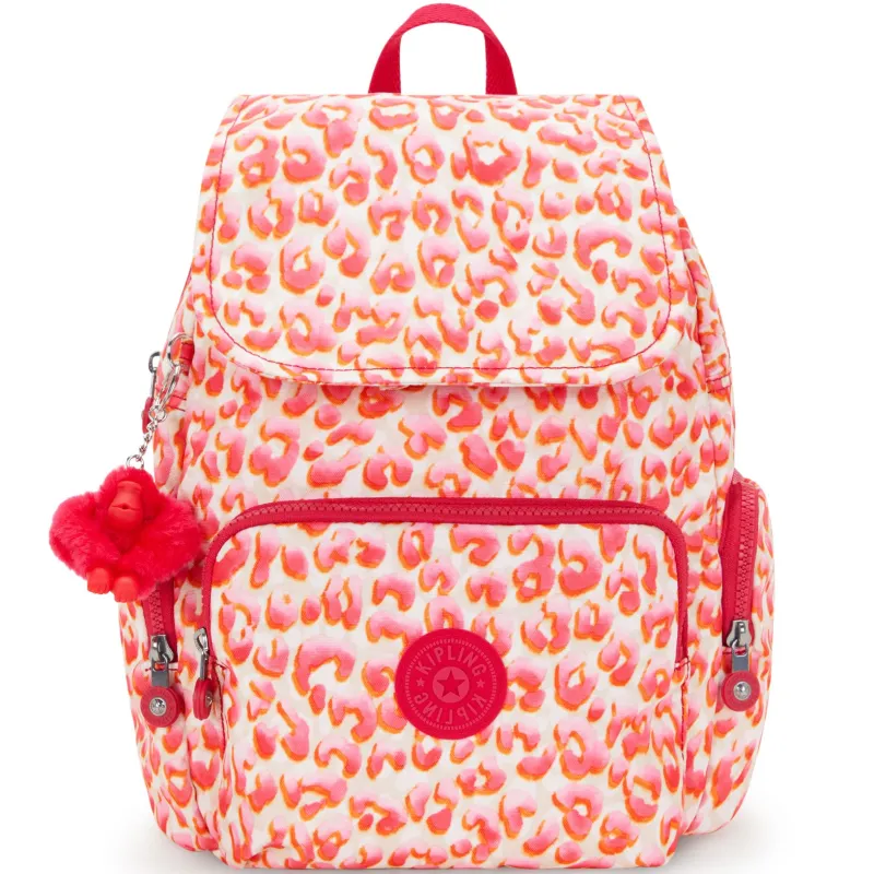 Kipling Backpacks<City City Zip Small Backpack LATIN CHEETAH | Altman Luggage