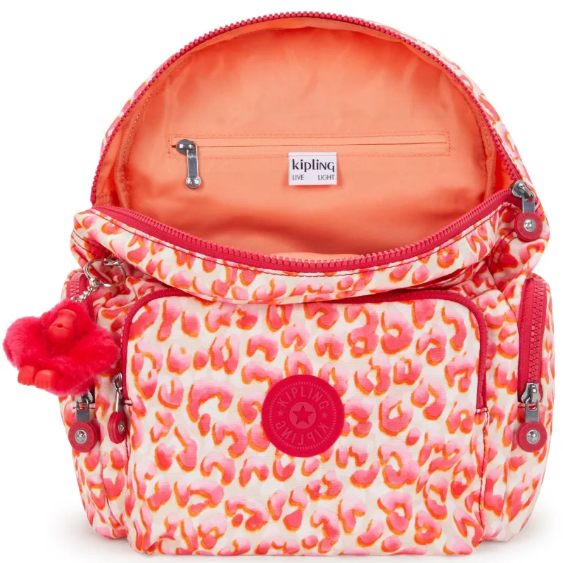 Kipling Backpacks<City City Zip Small Backpack LATIN CHEETAH | Altman Luggage