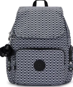Kipling Backpacks<City City Zip Small Backpack Signature Print | Altman Luggage