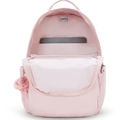 Kipling Backpacks<Seoul Large Metallic Pink Shine Laptop Backpack | Altman Luggage