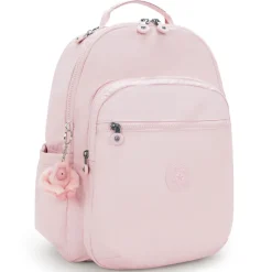 Kipling Backpacks<Seoul Large Metallic Pink Shine Laptop Backpack | Altman Luggage
