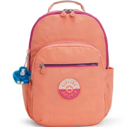 Kipling Backpacks<Seoul Large Nylon 15 Laptop Backpack Cool Coral Shade