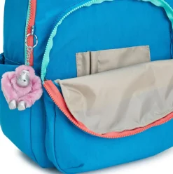 Kipling Backpacks<Seoul Large Nylon 15 Laptop Backpack Azure Sky Blue