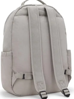 Kipling Backpacks<Seoul Large Nylon Laptop Backpack Grey Gris | Altman Luggage